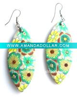Wholesale costume jewelry leaf shape earrings