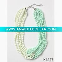 Wholesale beaded long necklace and costume jewelry