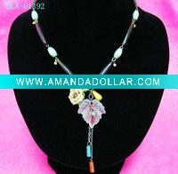 Wholesale Flower and leaf costume pendant jewelry