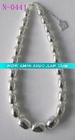 Wholesale 2011 unique design fashion costume jewelry handmade sterling silver bead necklace