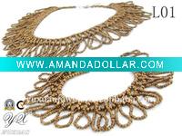 Wholesale fringe styled beadwork jewelry set