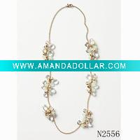Wholesale beaded long necklace and costume jewelry