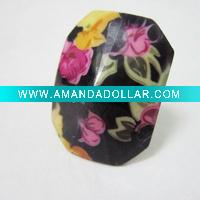 Wholesale fashion handmade acrylic ring ,costume jewelry