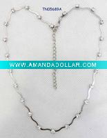 fashion alloy glass necklace