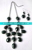 Wholesale 2012 fashion costume silver plated montana diamond jewelry set