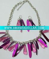 Wholesale N1171-24 fringe costume necklace, Jewelry set
