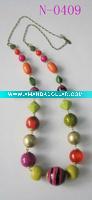 Wholesale 2011 fashion costume jewelry beautiful multi colored glass bead necklace