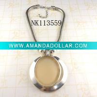 Wholesale Costume jewelry alloy necklace with resin stone