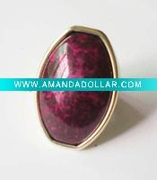 Wholesale fahion plastic acrylic colour printing costume finger ring