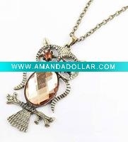 Wholesale Shine owl costume jewelry