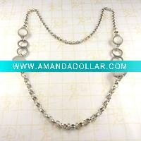 Wholesale Costume jewelry alloy necklace with resin stone