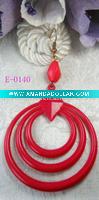 Wholesale 2011 fashion costume jewelry large cheap red acrylic hoop earrings for women