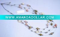 Wholesale (J.M.N-038) 2011 Newest Fashion Plastcic Beads Necklace Jewelry& Hand-made Newest Fashion design Necklace