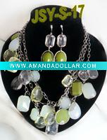 Wholesale women costume jewelry set necklace and earring sets