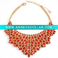 Wholesale Fashion handmake resin bead necklace jewelry