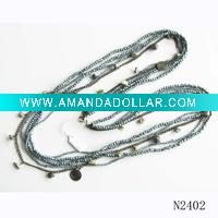 Wholesale beaded costume jewelry or long charm necklaces