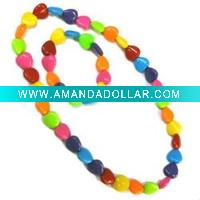 Wholesale Rainbow necklace,Kids acrylic necklace,Kids acrylic beaded necklace/jewelry