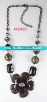 Wholesale 2011 fashion costume jewelry stud topaz crystal resin rose flower necklace pendant