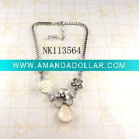 Wholesale Costume jewelry alloy necklace with resin stone