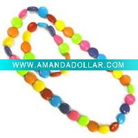 Wholesale Rainbow necklace,Kids acrylic necklace,Kids acrylic beaded necklace/jewelry