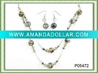 costume necklace and earring jewelry set