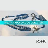 costume jewelry or braided cloth necklace