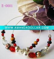 Wholesale 2011 fashion costume jewelry cloisonne enamel large hoop earrings