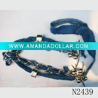 Wholesale costume jewelry or braided cloth necklace