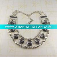 Wholesale Costume jewelry alloy heavy necklace with charms