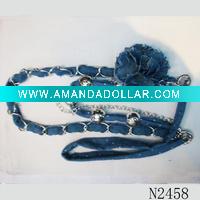 costume cloth flower jewelry or braided cloth necklace