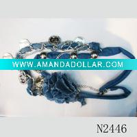 Wholesale costume cloth flower jewelry or braided cloth necklace