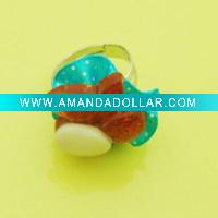 costume jewelry promotional resin rings for children