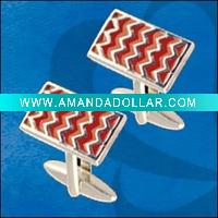 enamel brass cufflink