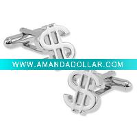 Wholesale US Dollars Silver Cufflinks Set