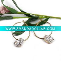 Wholesale 2011 the most popular cheapest fashion costume jewelry crystal earring