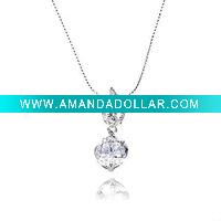 Wholesale Lastest style,costume jewelry.platinum plate, lovely heart pendant jewelry