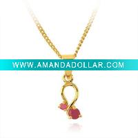 Wholesale Wholesale charm costume red corundum pendant jewelry