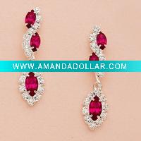 Wholesale fashion earring,color cz stone jewelry, costume jewelry for wedding ,party,