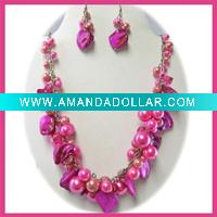 LONG NECKLACE EARRINGS SET