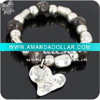 Alloy&stone bracelet