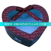 Wholesale Heart shaped jewelry box with clear pvc window for displaying