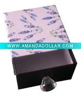 Wholesale Lavender print jewelry drawer box with knob