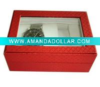 Wholesale Red and white jewelry watch box