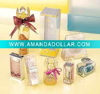 Wholesale Golden foiled folding plastic box packaging for gift