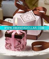 Wholesale Paper square printing gift box packaging with bowtie