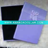 Wholesale competitive price purple paper jewelry packaging box