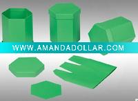 round and green paper box