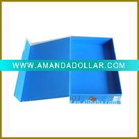 Wholesale blue cardboard paper gift box with magnet closure