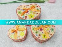 Wholesale colorful paperboard heart shape jewelry box