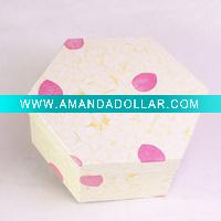 Wholesale Dry Grasses style designer Hexagonal Gift Box